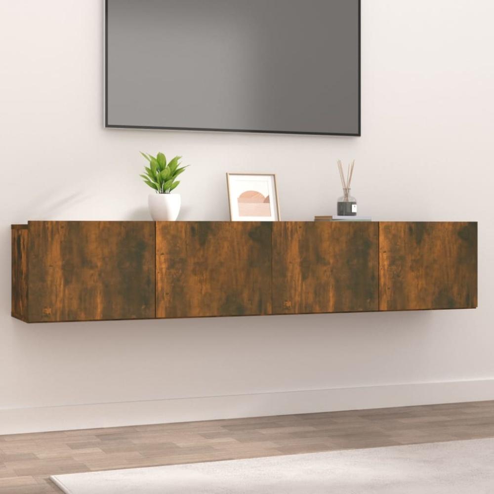 vidaXL TV-Schränke 2 Stk. Räuchereiche 80x30x30 cm Holzwerkstoff 820463 Bild 1