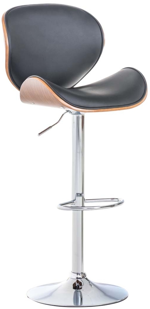 CLP Barhocker Edmonds Kunstleder drehbar und stufenlos verstellbar,walnuss/schwarz Bild 1