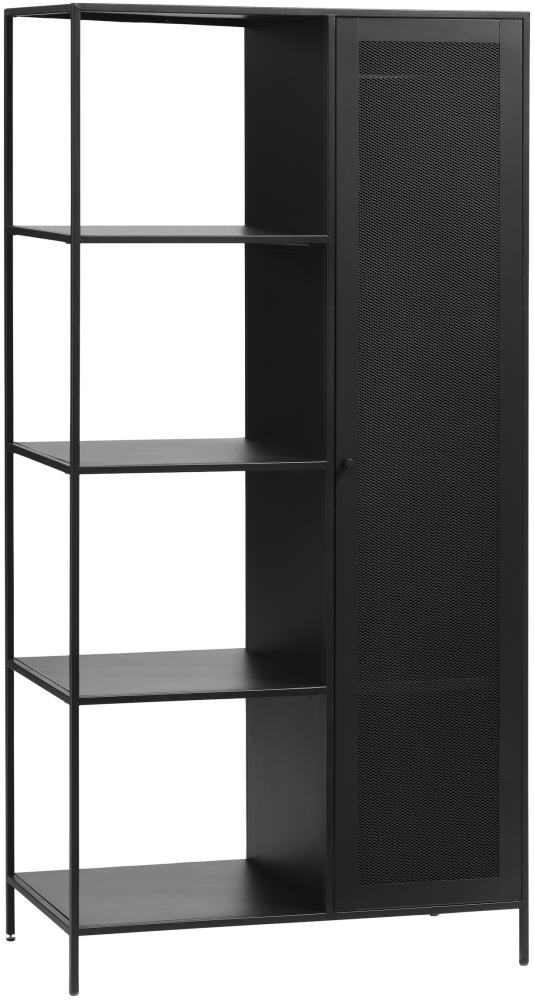 Garderobenschrank >Malaga< in Schwarz und Gold - 90x180x50 (BxHxT) Bild 1