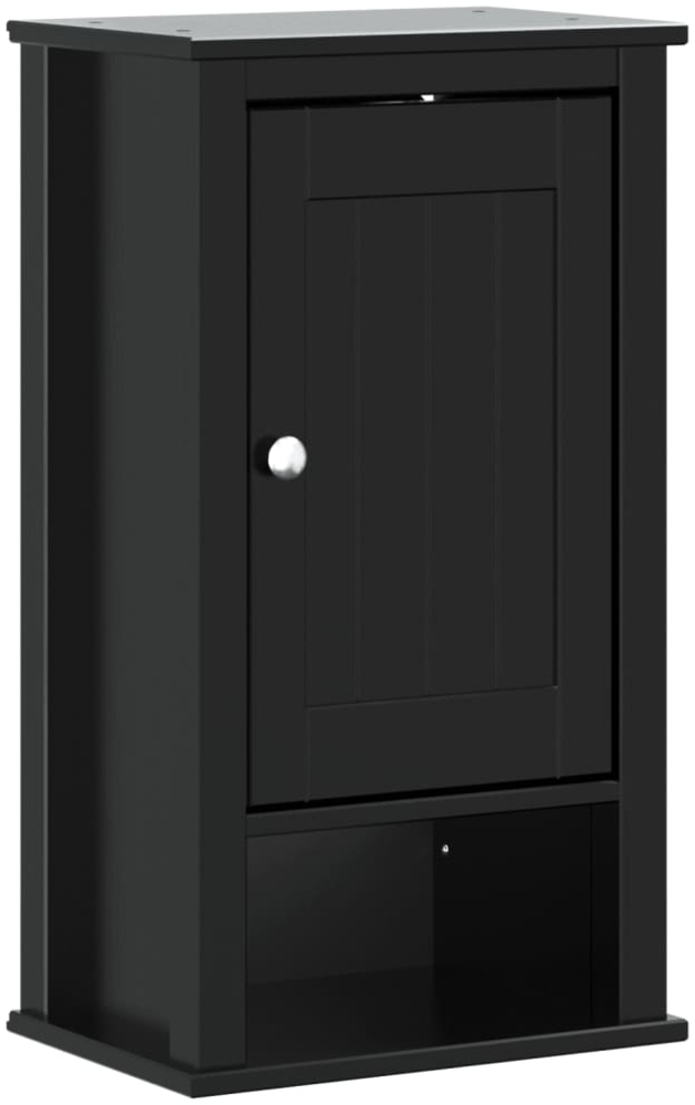 vidaXL Bad-Wandschrank BERG Schwarz 40x27x71,5 cm Massivholz Kiefer 358549 Bild 1