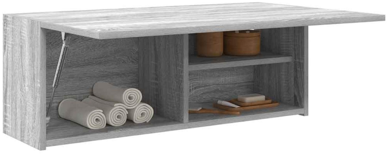 Bad-Wandschrank Grau Sonoma 80x25x30 cm Holzwerkstoff Bild 1