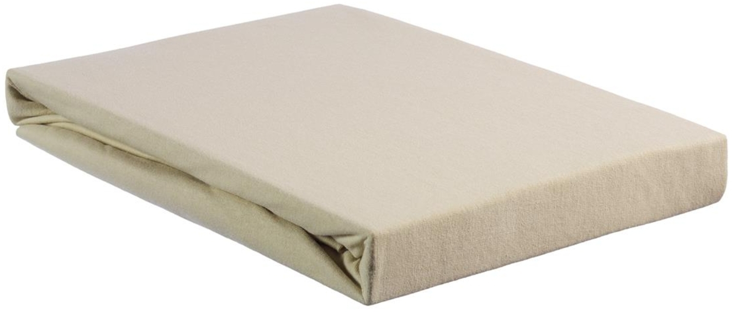 Rivièra Maison Jersey-Elasthan Spannbettlaken Riviera Lycra Td Sand 80/90 X 200/220 Cm Hh: 10 Cm 80/90 x 200/220 cm Steghöhe: 10 cm 1 Topper-Spannbettlaken Sand Bild 1