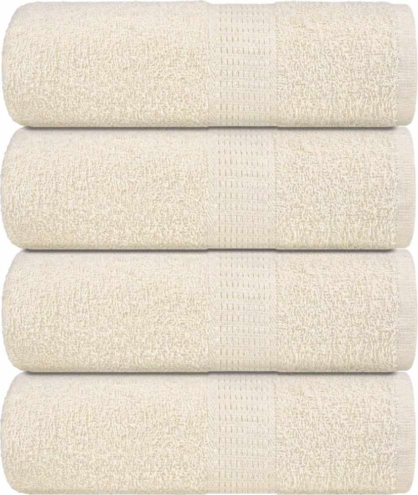 vidaXL Gästetücher 4 Stk. Creme 30x50 cm 360 g/m² 100% Baumwolle 136996 Bild 1