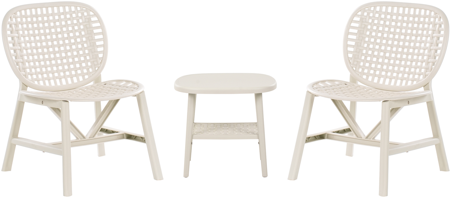 Bistro Set SICELLE Cremeweiß Bild 1