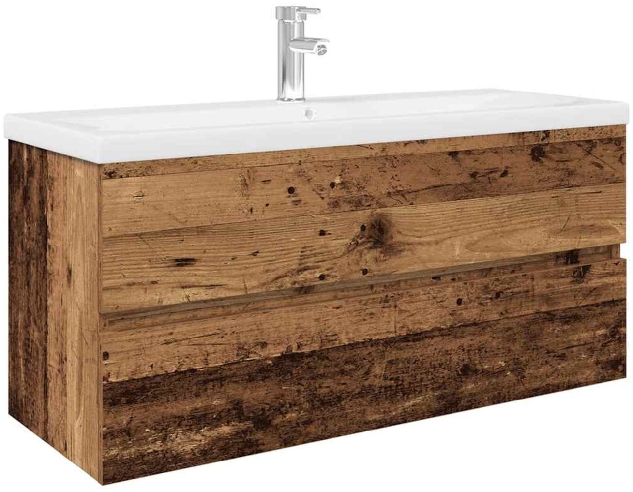 vidaXL Waschbeckenunterschrank mit Einbaubecken und Wasserhahn 3328937 Bild 1