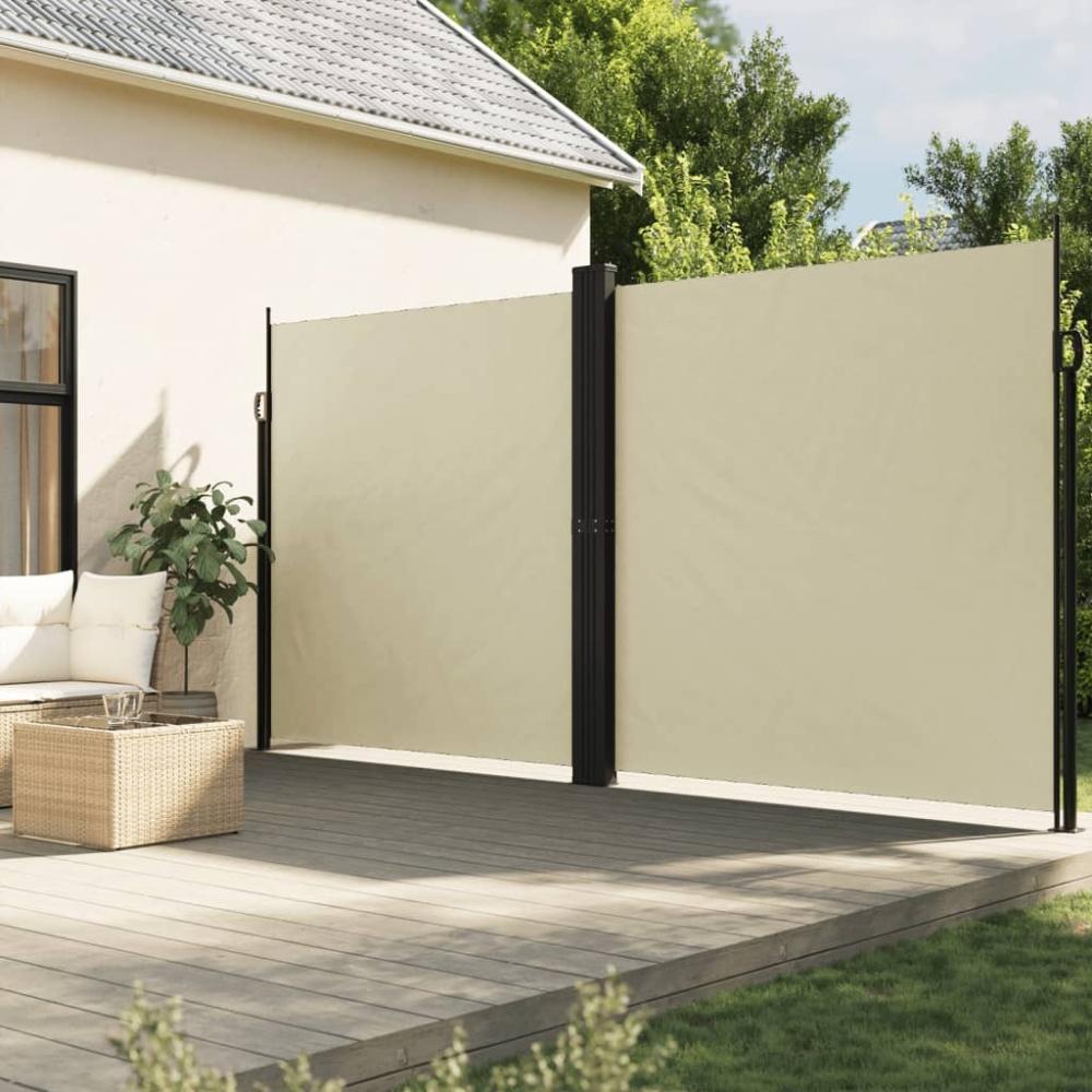 vidaXL Seitenmarkise Ausziehbar Creme 220x600 cm 4004670 Bild 1