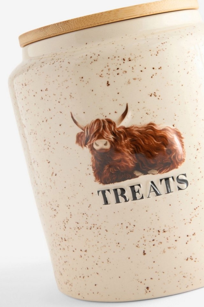 Next Vorratsdose Hamish Hochlandrind Keksdose, Steingut, Holz, (1-tlg) Bild 1