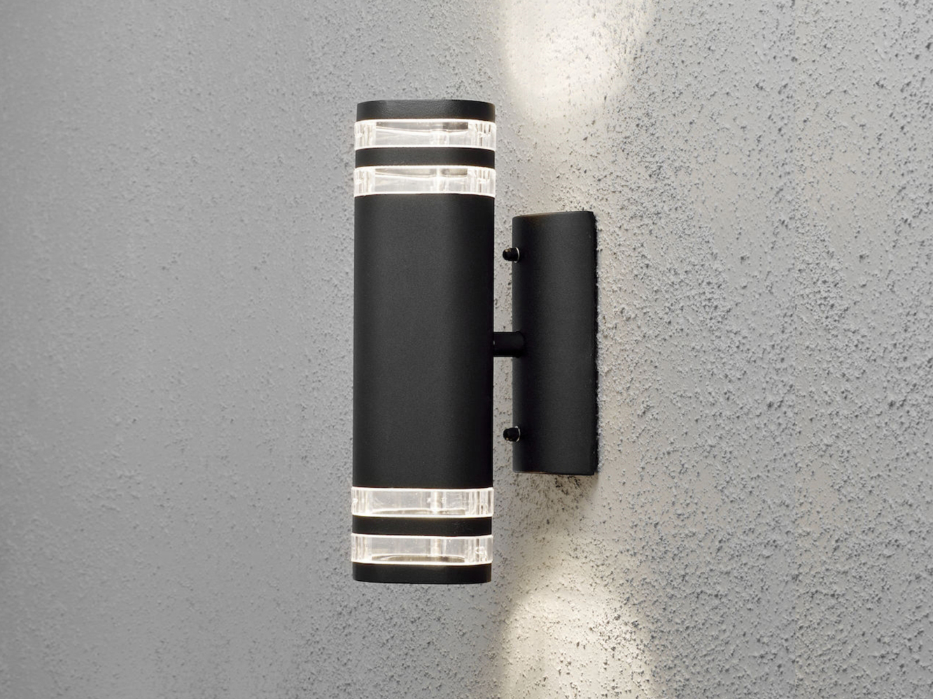 KONSTSMIDE No. 7516-750 Aussenwandleuchte Modena 2-flammig GU10 schwarz IP44 Bild 1