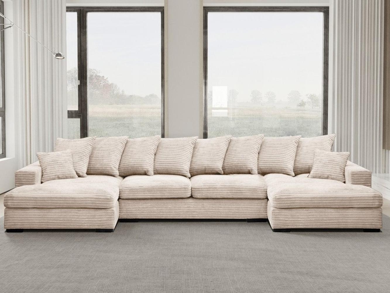 Kaiser Möbel Ecksofa Ecksofa, Sofa U-form, Couch U-form Gabon stoff Zoom, mit Relaxfunktion Bild 1