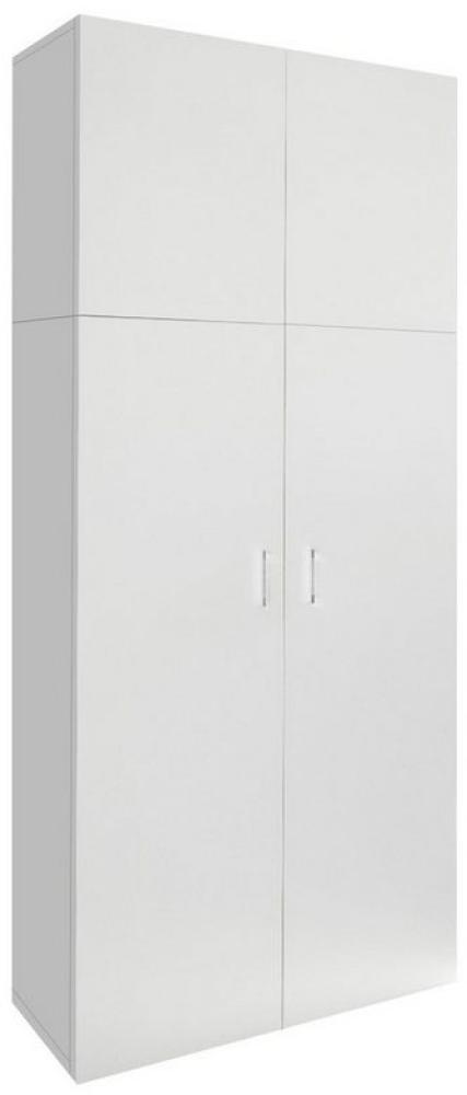 ML-DESIGN Mehrzweckschrank Allzweckschrank Putzschrank ideal als Besenschrank & Aktenschrank Haushaltsschrank mit 8 Fächern & 5 Einlegeböden Schrank aus Holz Weiß Bild 1