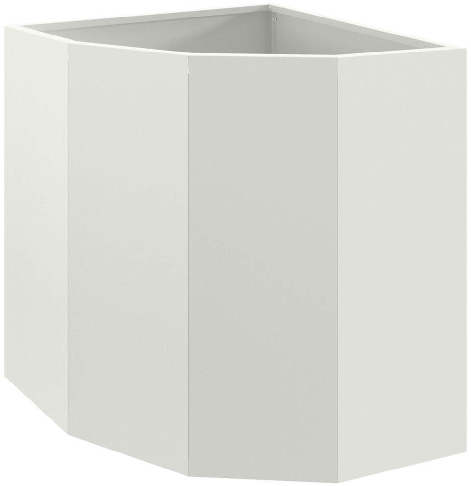 vidaXL Eckpflanzer Weiß 45 x 45 x 50 cm Stahl 883669 Bild 1