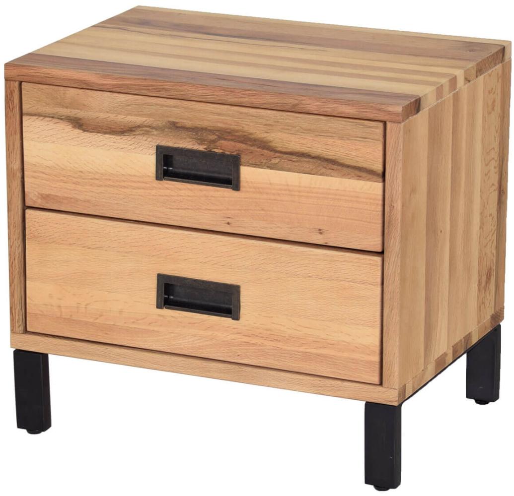 Kommode 'Neru' Eiche Massiv 50 cm Breit Bild 1