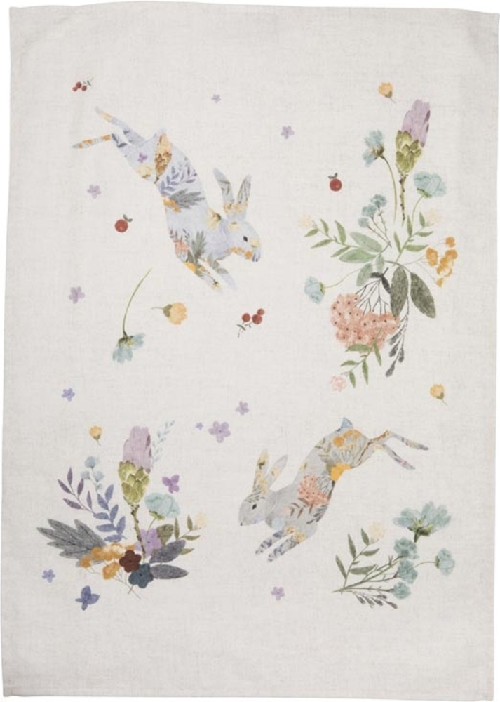 Pichler Geschirrtuch 50x70 cm Blumenkinder leinen Bild 1