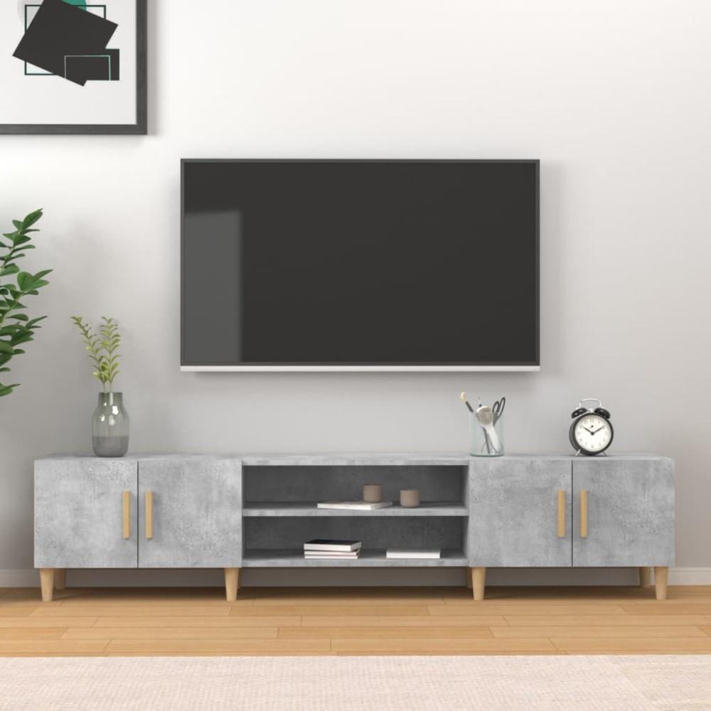 vidaXL TV-Schrank Betongrau 180x31,5x40 cm Holzwerkstoff 816260 Bild 1