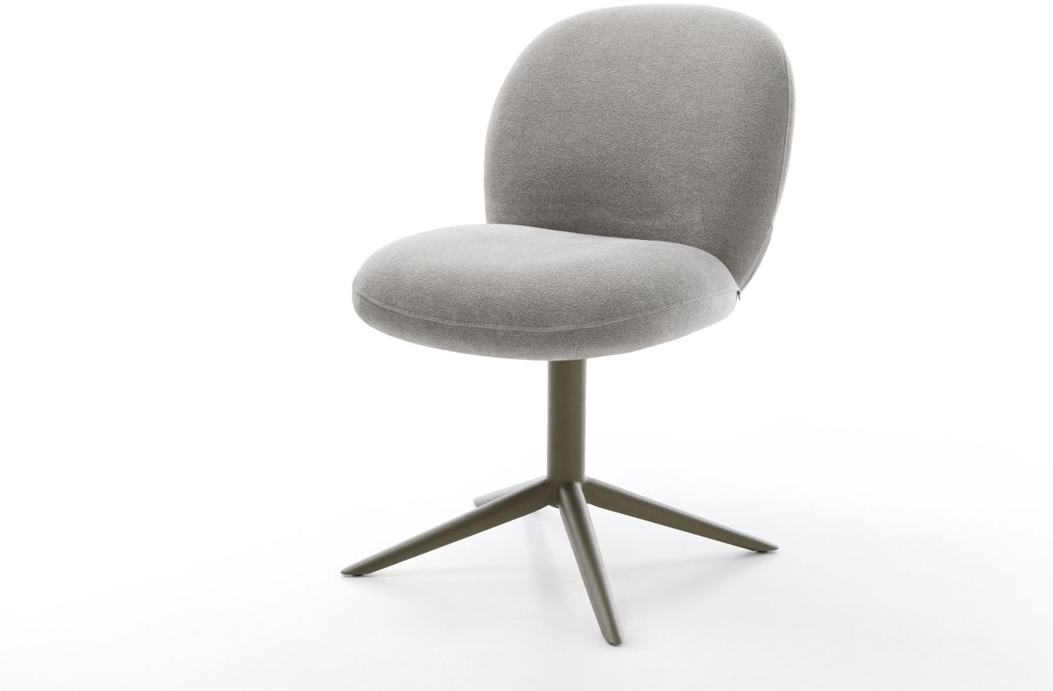 Drehstuhl Nube-Flex Strukturstoff Soft Grau Fußkreuz Effektfinish Titan 360° drehbar Wippfunktion Taschenfederkern Bild 1