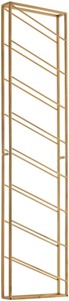 Kadima Design Weinregal "Stilvin": Wandmontage, 8 Flaschen, pulverbeschichtetes Eisen, handgefertigt, 15 kg Belastbarkeit. Gold, 36x8x150 cm Bild 1