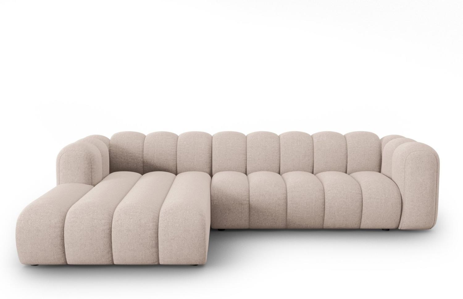 Micadoni Modulares Ecksofa Lupine 4-Sitzer Links Chenille Beige Bild 1