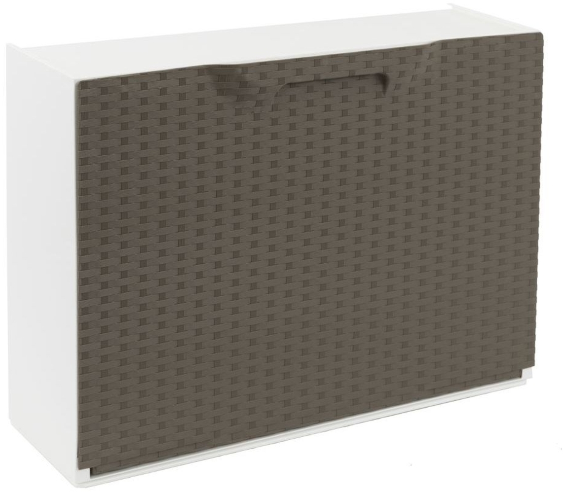 Schuhkipper Rattan Design braun Erweiterbar Flur Schuh Kommode Regal System Bild 1