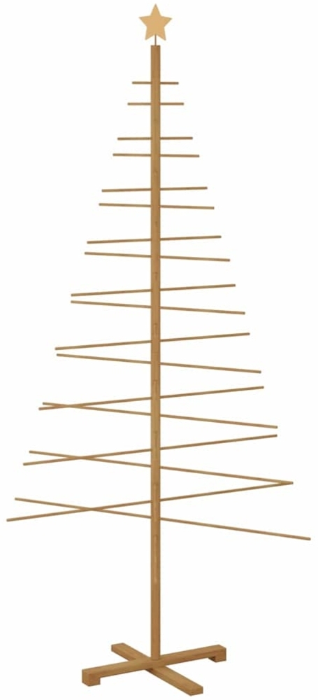 vidaXL Holz Weihnachtsbaum mit Ständer Braun 210 cm Bambus 42018053 Bild 1