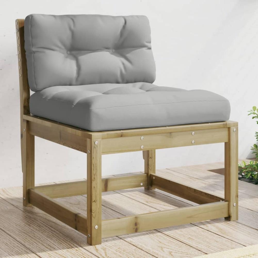 vidaXL Gartensofa mit Kissen Kiefernholz Imprägniert 844693 Bild 1