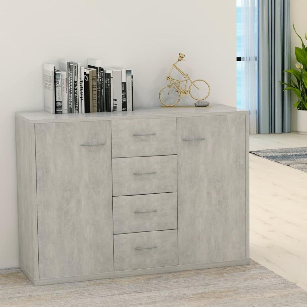 vidaXL Sideboard Betongrau 88x30x65 cm Holzwerkstoff 800688 Bild 1