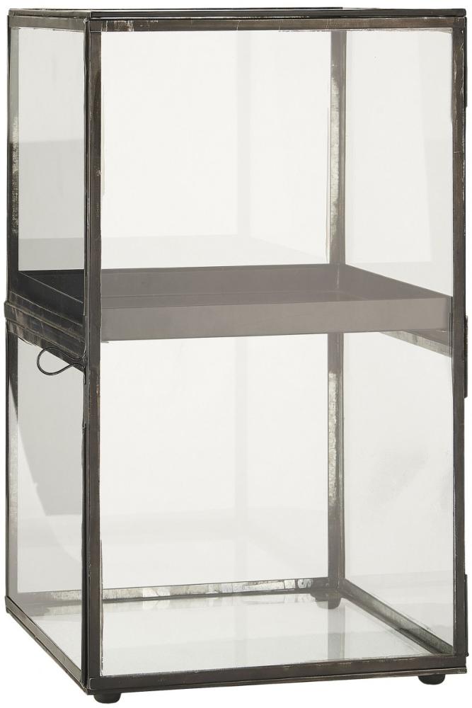 Glasschrank Glasvitrine Vitrine Regal Schränkchen Glas Metall Ib Laursen 0889-25 Bild 1