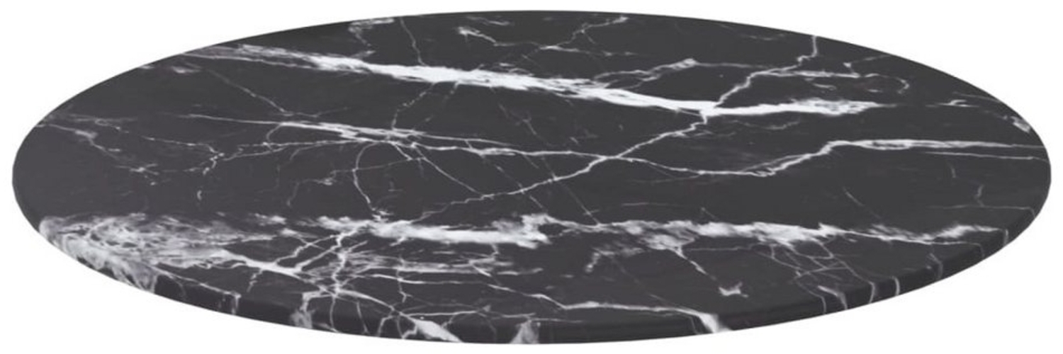vidaXL Tischplatte Schwarz Ø50x0,8 cm Hartglas in Marmoroptik 322263 Bild 1