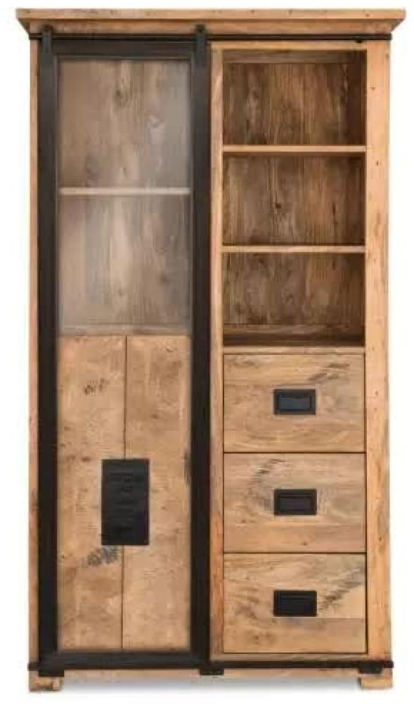 Slyder Modern Vitrine 100 x 45 x 175 Mangoholz Bild 1