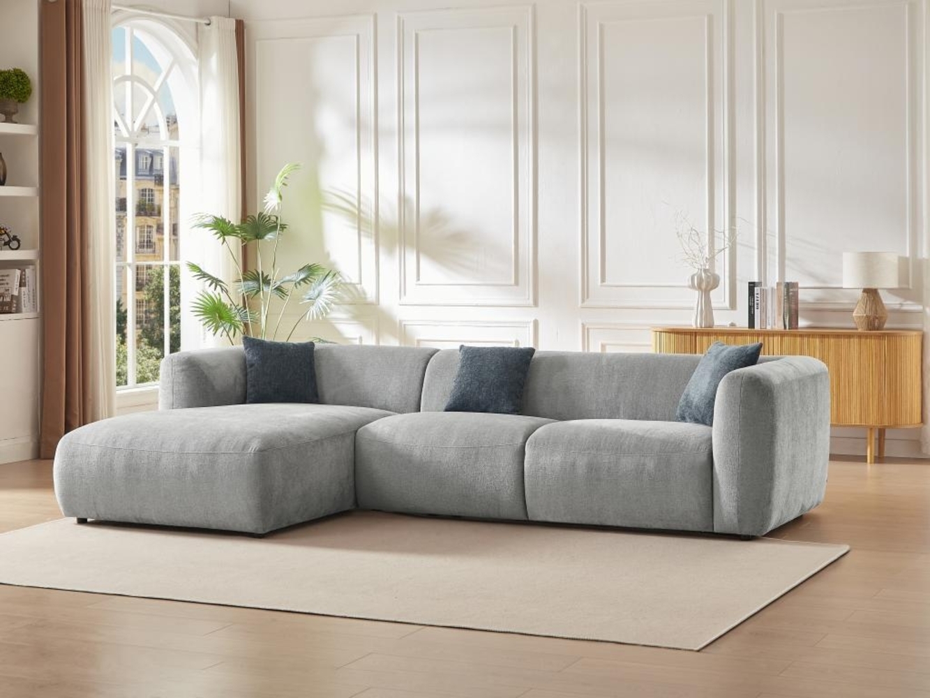 Vente-unique - Ecksofa - Ecke links - Stoff - Grau - TANCAVO Bild 1