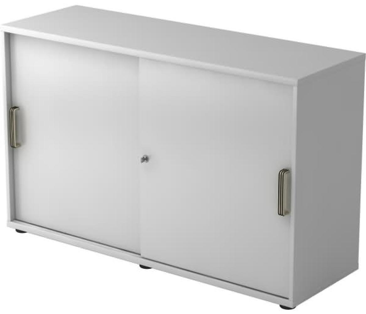 Schiebetürschrank 2 Ordnerhöhen, 120cm SG Grau Bild 1