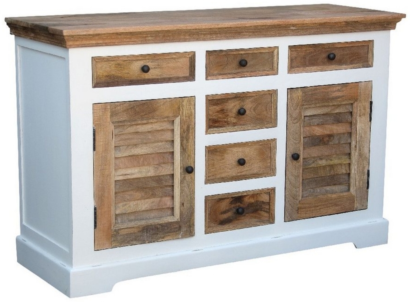 Sideboard mit 6 SK 140x90cm 'Nizza' Mango weiß natur Bild 1