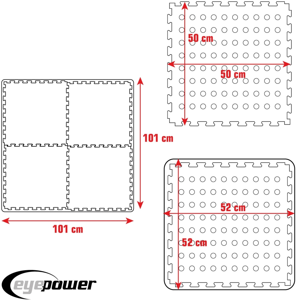 1m² Poolunterlage - 4 Poolmatten 50x50cm Bild 1