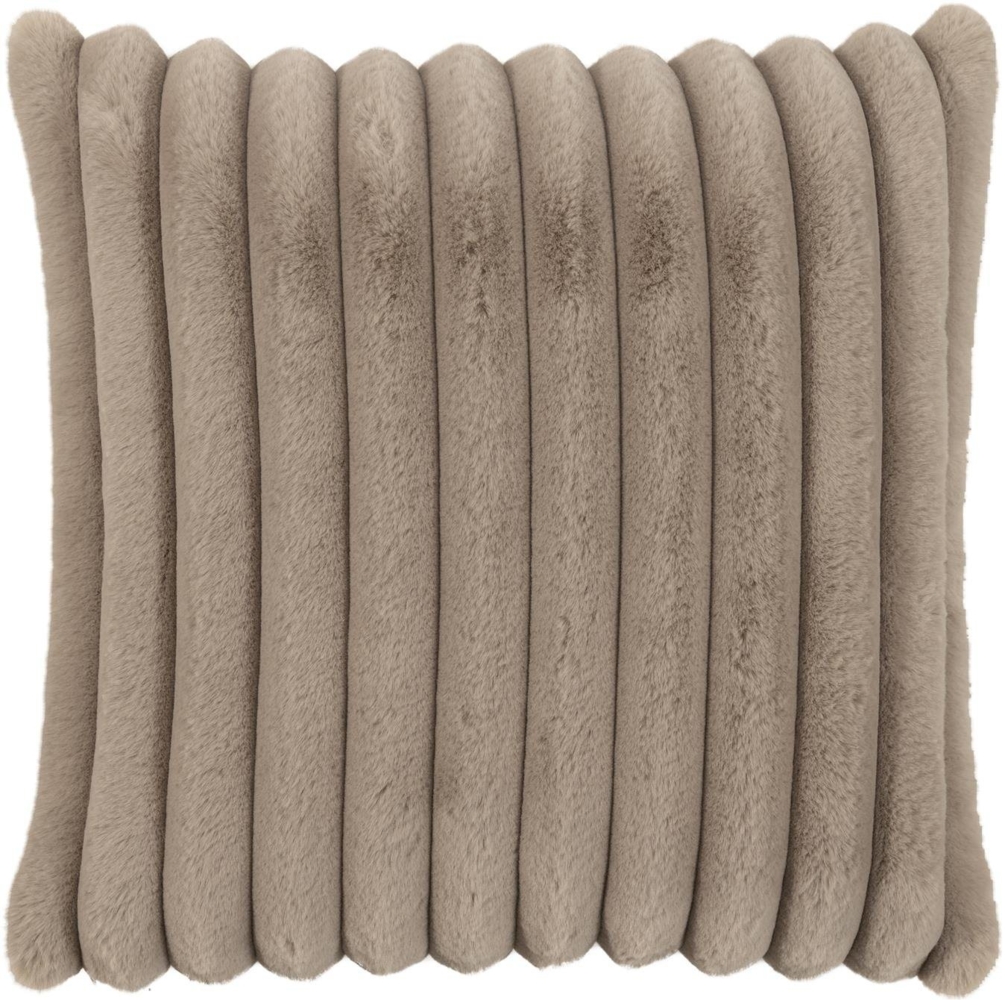 MAGMA Kissenhülle RAYA Fellimitat Streifen Look taupe ca. 45 x 45 cm Bild 1