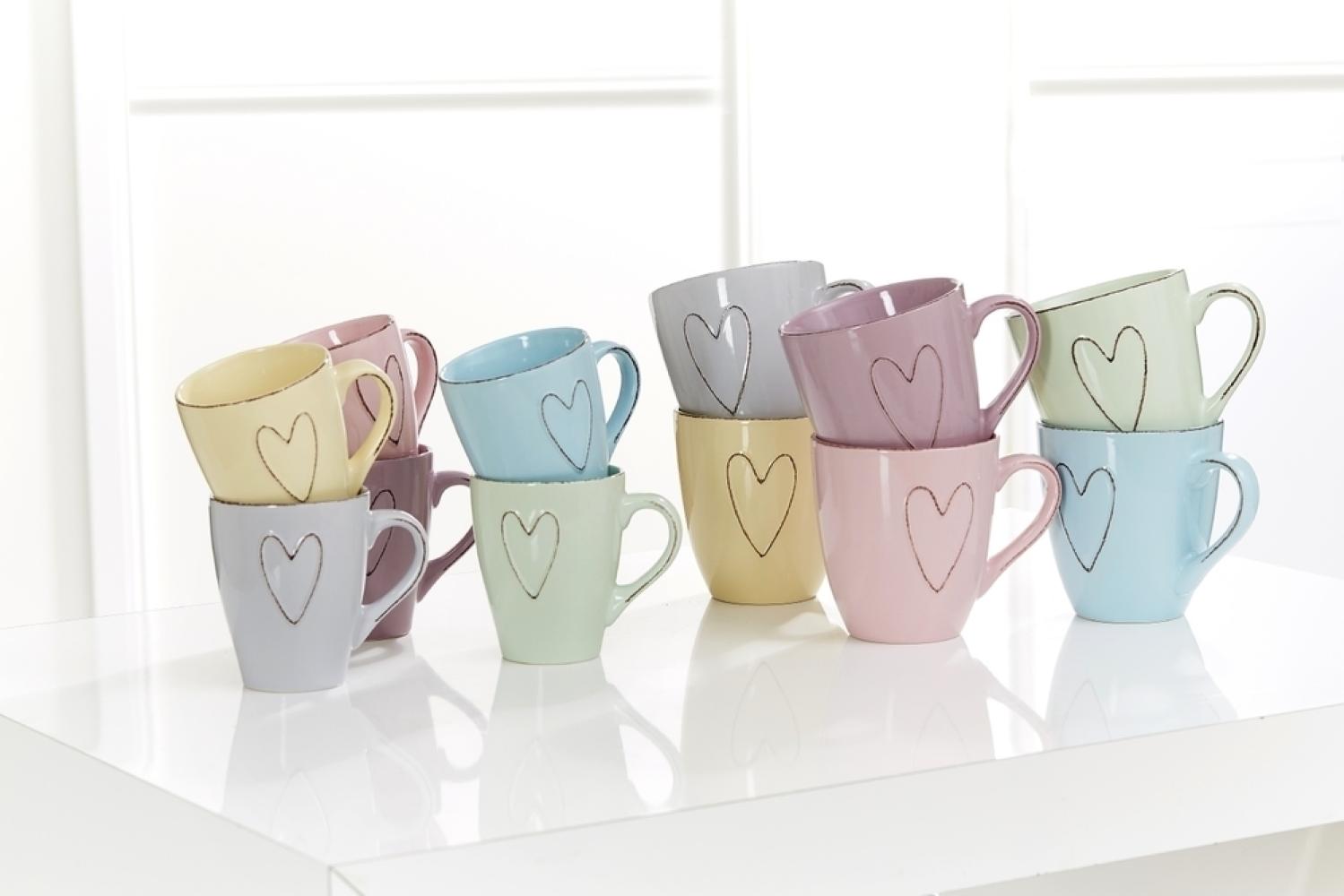 Kaffeebecher Heart - 6er-Set Jumbo-Kaffeebecher Bild 1