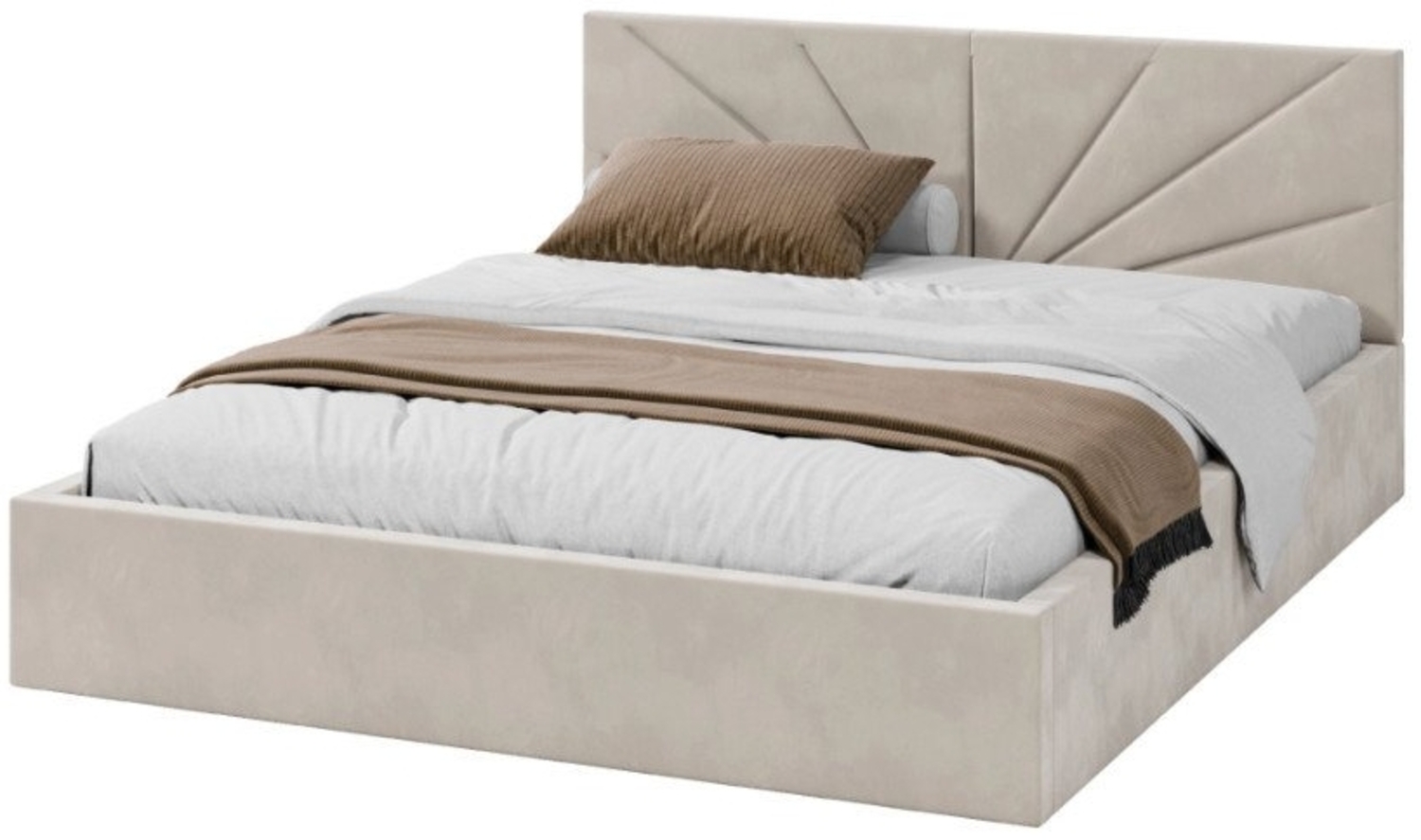 FDM Polsterbett SUNSET Bettgestell 90x200, 120x200, 140x200, 160x200, 180x200cm, Hebbarer Metallrahmen, Bettkasten, ohne Matratze Bild 1