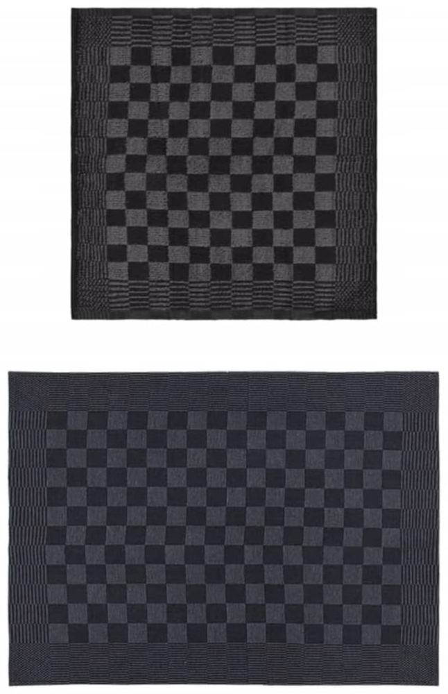 vidaXL 50-tlg. Handtuch-Set Schwarz und Grau Baumwolle 136287 Bild 1
