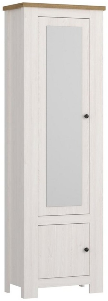 Flurschrank Landhausstil Lärche weiß mit Eiche COSLADA-129 Bild 1
