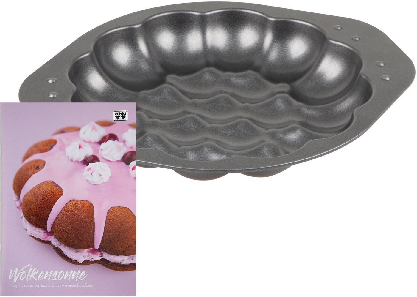 CHG Backform WOLKENSONNE "EasyOven", (Set 2-tlg), inkl. Rezeptheft, Made in Germany Bild 1