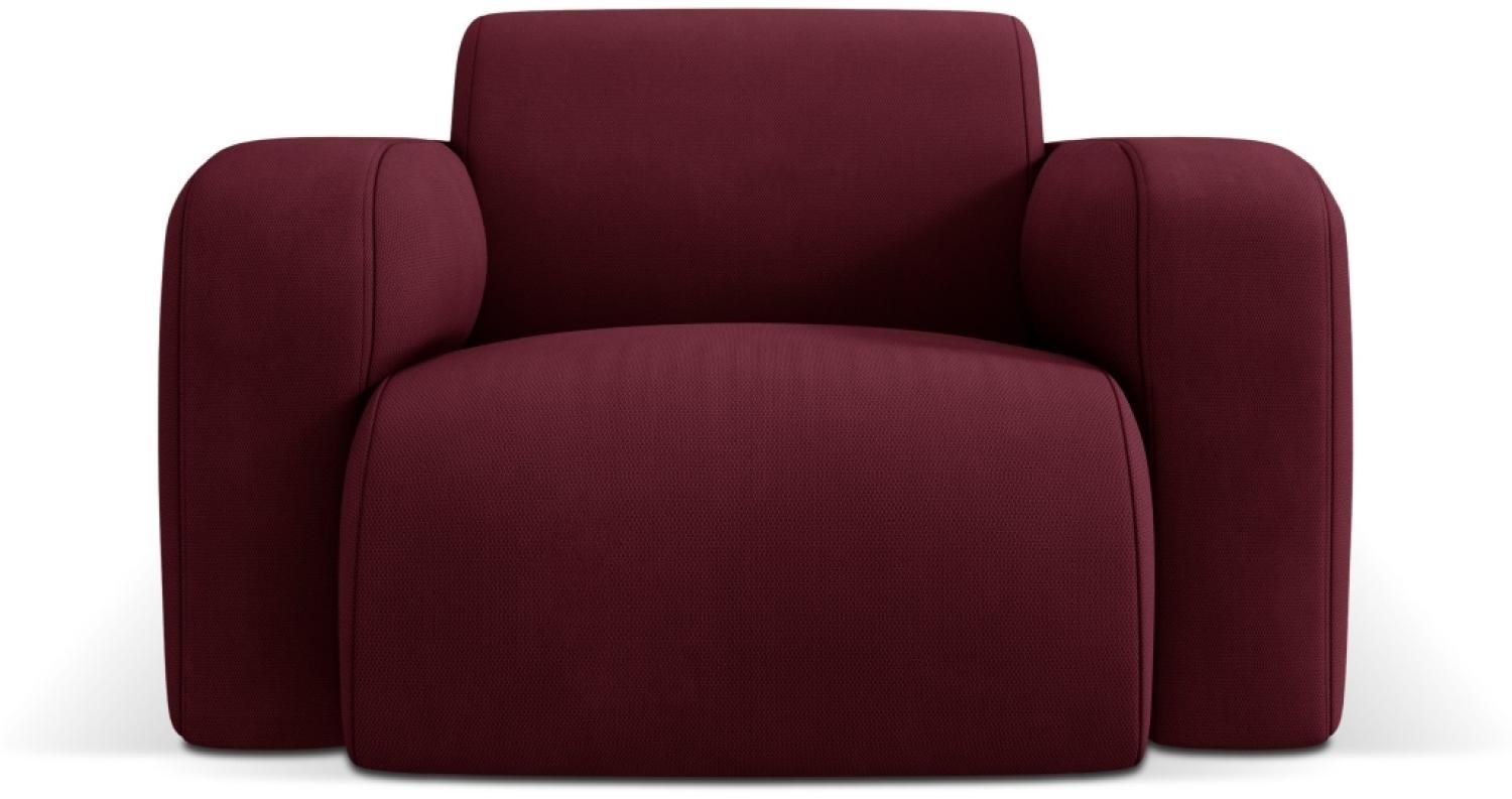 Micadoni Boucle Sessel Molino Strukturierter Stoff Bordeaux Bild 1