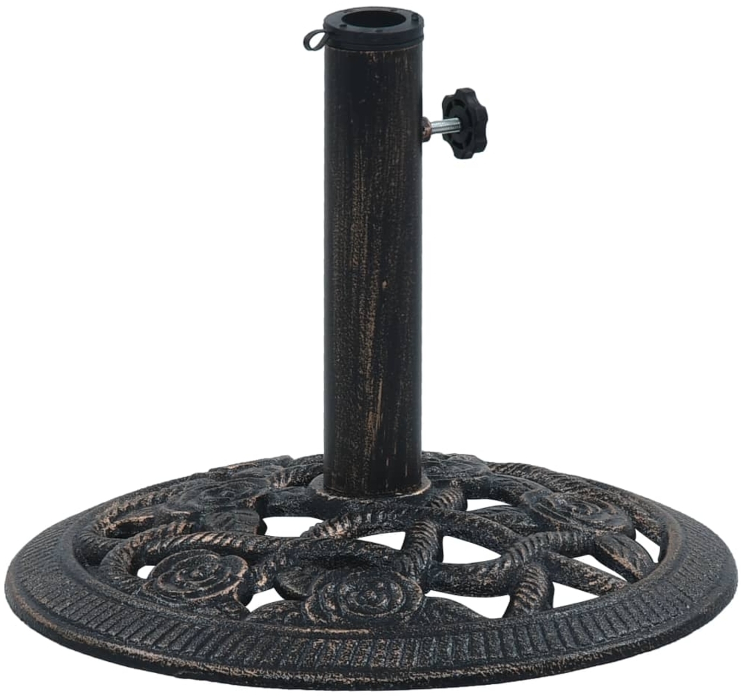vidaXL Sonnenschirmständer Schwarz Bronze 9 kg 40 cm Gusseisen 47865 Bild 1