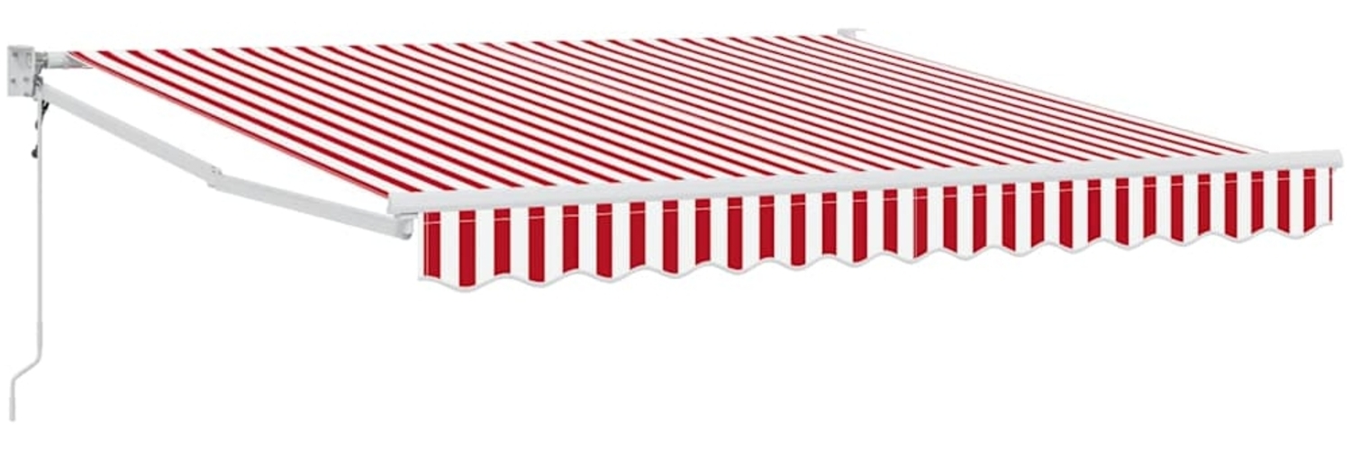 vidaXL Einziehbare Markise Rot und Weiß gestreift 300 x 250 cm 3329988 Bild 1