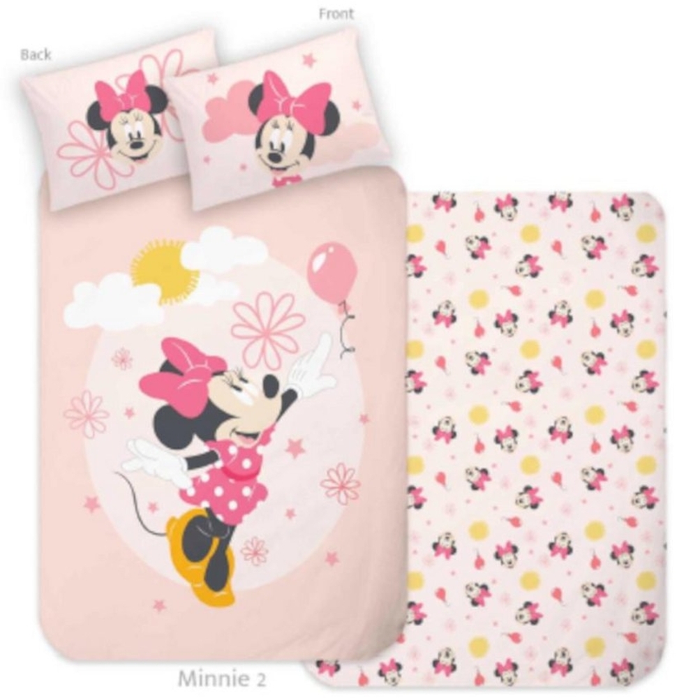 Disney Minnie Mouse Bettwäsche Minnie Mouse Bettwäsche-Set, "Fang den Ballon", 140x200cm, rosa, 2 teilig Bild 1