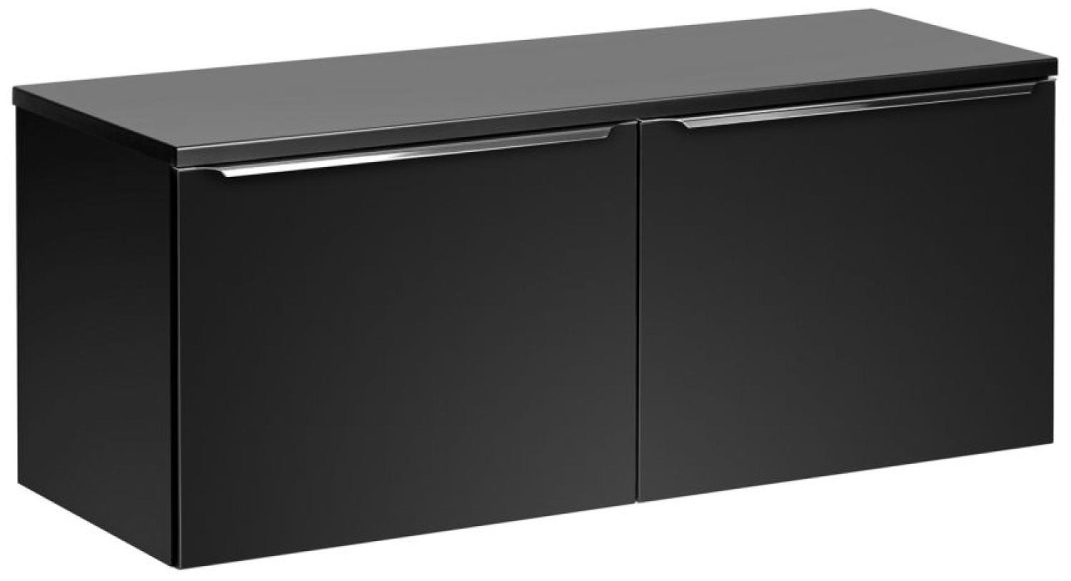 Waschtischunterschrank 2-tlg AKAN 120cm Schwarz matt ohne Waschtisch Bild 1