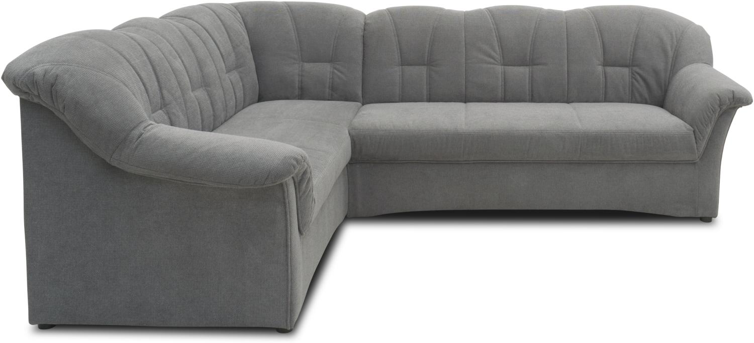 DOMO Collection Papenburg, Ecksofa, Microfaser dkl. Grau, 243 x 192 cm Bild 1