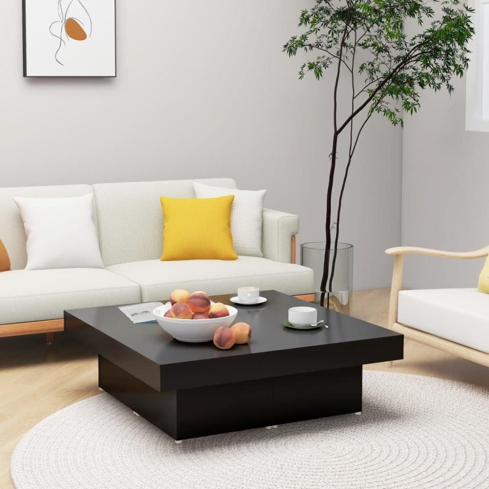 vidaXL Couchtisch Schwarz 90x90x28 cm Holzwerkstoff 806913 Bild 1