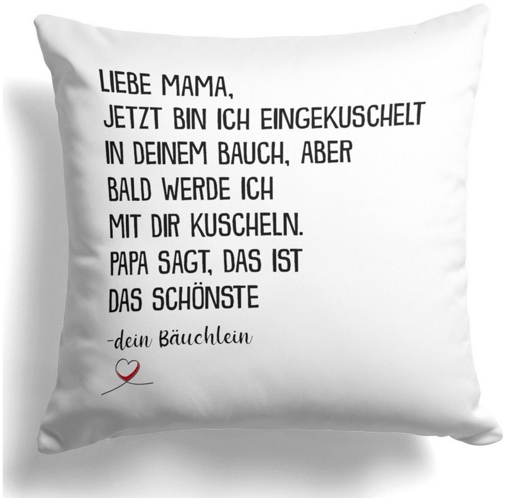 22Feels Dekokissen Schwangerschaft Geschenk Frauen Werdende Mama Muttertag Mom To Be Bald, Deko mit Persönlichkeit Bild 1