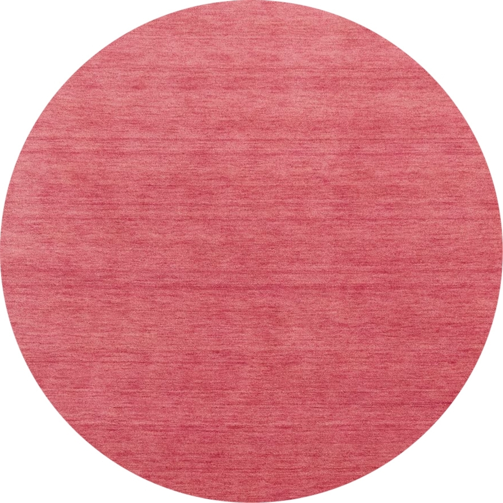 Morgenland Gabbeh Teppich - Softy - Uni - rund - 150 x 150 - Rosa Bild 1