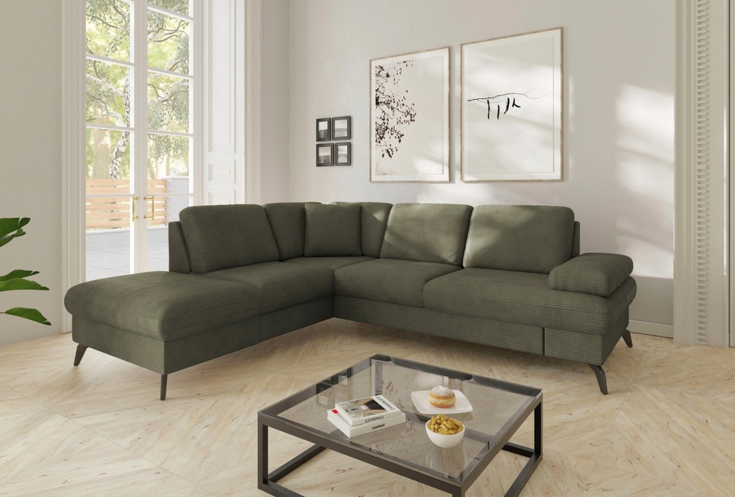 sit&more Ecksofa Morris Jubi L-Form, B: 238 cm, mit Armteilfunktion & 1 Zierkissen, optional Bettfunktion Bild 1