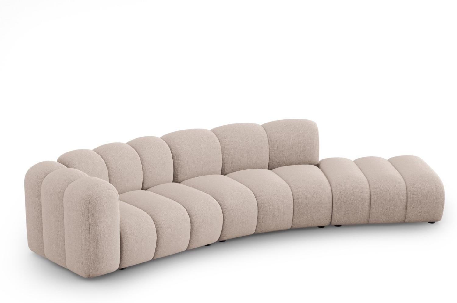 Micadoni Modulares Sofa Lupine 5-Sitzer Rechts Chenille Beige Bild 1