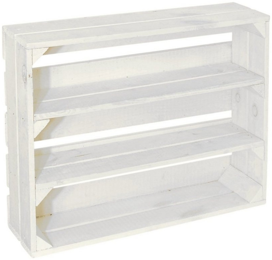 CHICCIE Holzkiste Holzregal 50x40x15cm - weiß 2x langes Regal (1 St) Bild 1